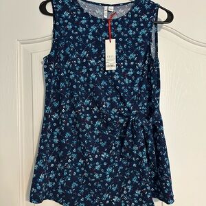 Sleeveless Elle Navy Floral Top (brand new with tags)